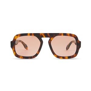 Elisa Johnson Jane Sunglasses in brown tortoiseshell and maroon lens